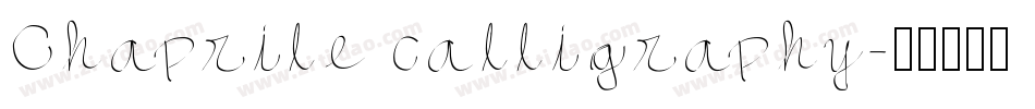 Chaprile calligraphy字体转换